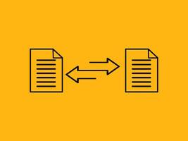 Data transfer or exchange icon. vector