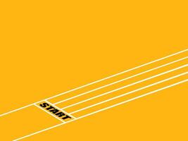 Inspiration to start the race. Starting point and running track. business concept vector