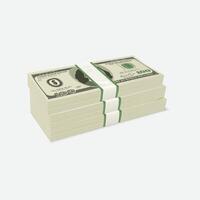 Dollar Bunch Notes Illustration High Quality Design for Financial Use vector