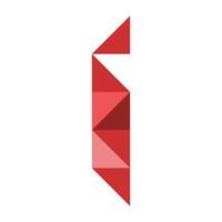 a red triangle i with a white background vector