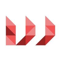 the logo w for the company is made up of triangles vector