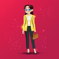 Indian Girl Character Design Background vector