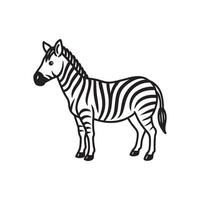 Zebra line art design vector