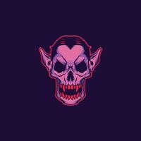 Dracula skull radiates ancient dread vector