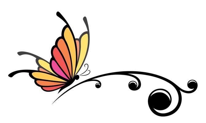 A symbol of the stylized butterfly.