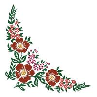The frame with flowering plant and berries. vector