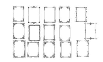 old frame handdrawn collection vector