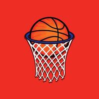 Basketball with net illustration design vector