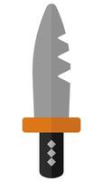 Broken knife flat icon isolated on white background. vector