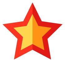 Flat style star icon isolated on white background. vector