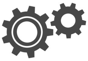 Gear icon flat icon isolated on white background. vector