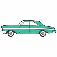An illustration of a green car on a white background vector