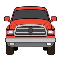 A red truck on a white background vector