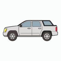 A white suv is shown on a white background vector