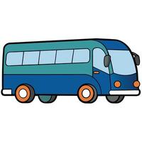 A blue bus on a white background vector