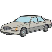 A car is shown in a cartoon style vector