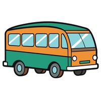 A cartoon bus on a white background vector