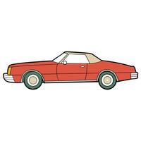 A red car with a white top on a white background vector