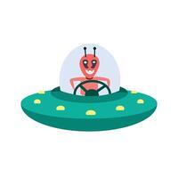 Criket alien. Ufo with alien spaceship. Invasion. Monster alien. Space creatures. vector