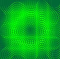 Abstract green background decorated with an unusual pattern of glowing wavy lines vector