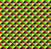 Seamless texture in the form of a geometric pattern of multi-colored triangles and squares vector