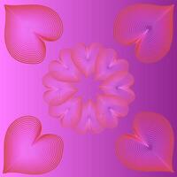 Abstract pink background decorated with a pattern of hearts vector