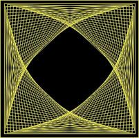 Unusual gold frame on a black background vector
