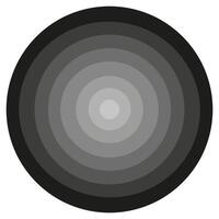 Round geometric pattern in the form of concentric circles of gray color on a white background vector