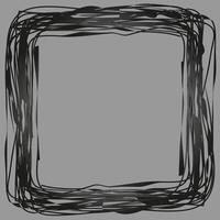 Frame drawn in grunge style texture on a gray background vector