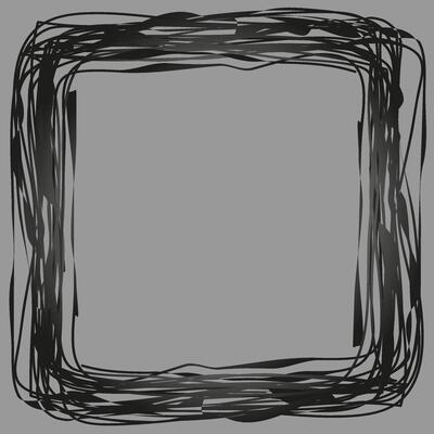 Frame drawn in grunge style texture on a gray background