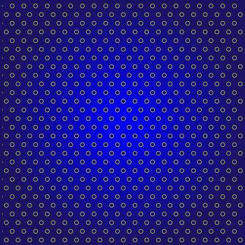 azul monocromo antecedentes decorado con un modelo de oro puntos y círculos vector