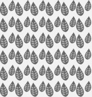 Monochrome seamless texture in the form of a pattern of gray leaves on a white background vector