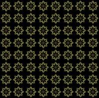 Abstract seamless pattern with golden flowers on a black background vector