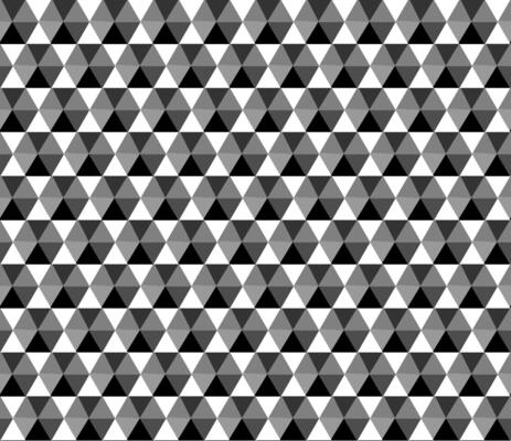 Geometric monochrome pattern of triangles on gray background