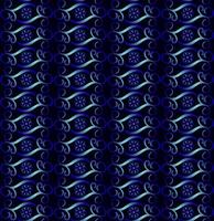 Seamless abstract floral pattern on blue background vector