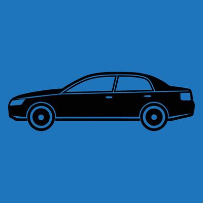 Modern Car Outline Icon Front Perspective
