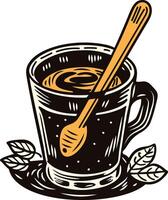 A vintage style icon of a drink stirrer vector