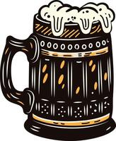 A vintage icon of a rustic mug vector