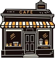 Coffee shop icon in vintage style vector