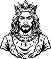 A vintage style illustration of ancient ruler vector