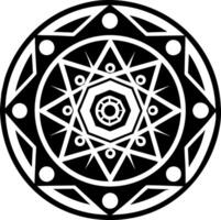 Sacred geometry symbol icon in solid style vector