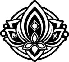 Triple gem symbol icon in solid style vector