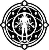 Transcendent soul icon in glyph style vector