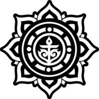 A filled style icon of tibetan buddhism symbol vector