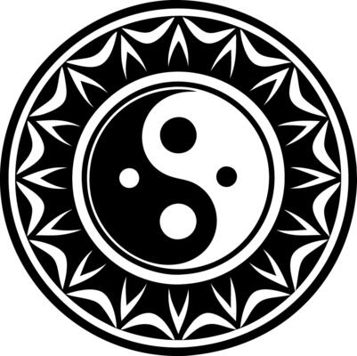 Dualism icon in filled style