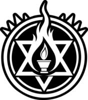 A glyph style icon of sacred light symbol vector