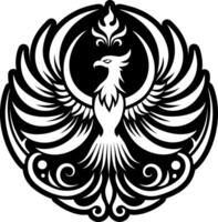 A filled style icon of phoenix rebirth symbol vector
