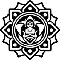 Buddhist god icon in filled style vector
