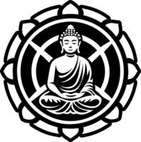 Buddha soul symbol icon in glyph style vector