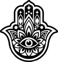 Hamsa symbol icon in solid style vector